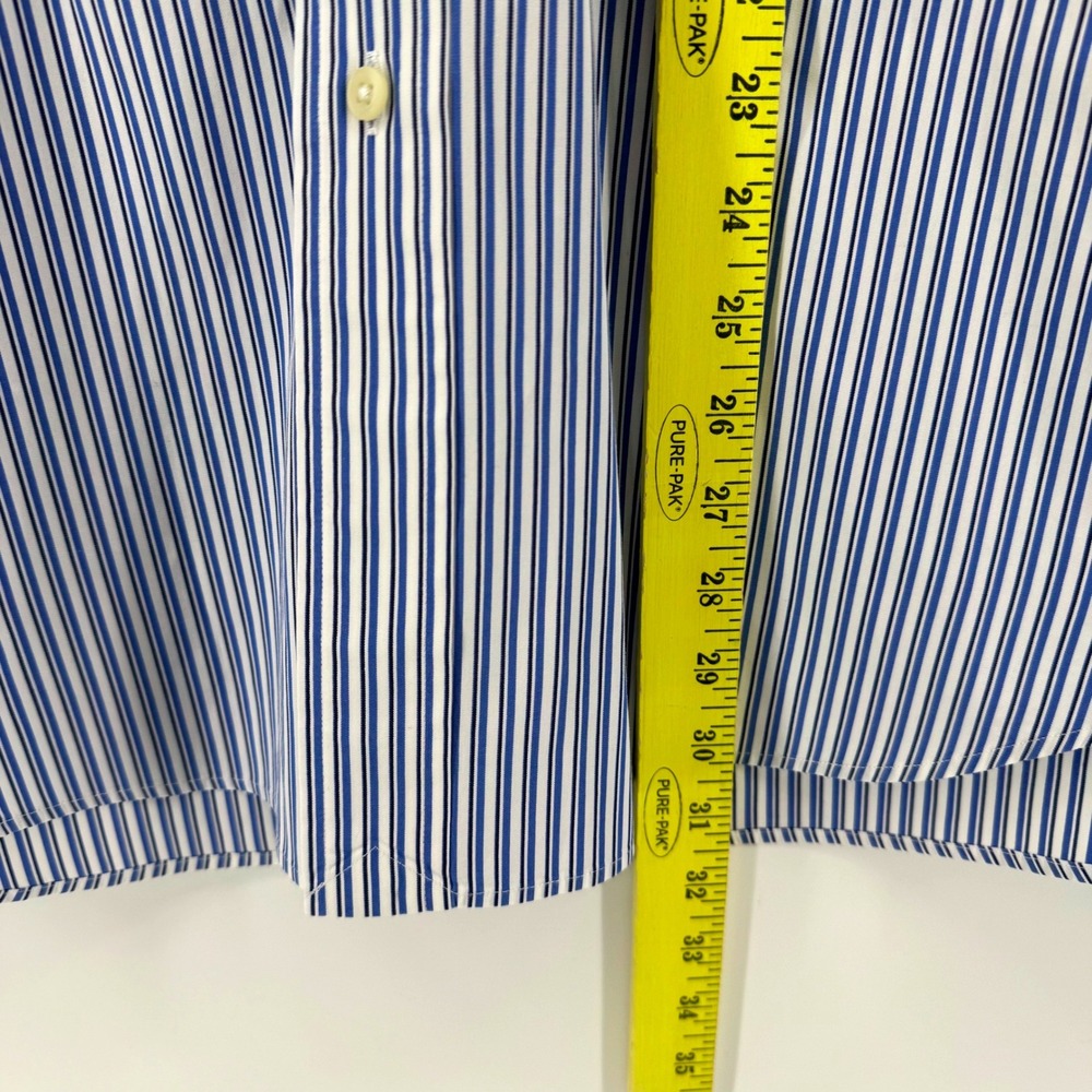 Ralph Lauren Mens Classic Fit Striped Button Down Shirt Blue White XL - Picture 6 of 8